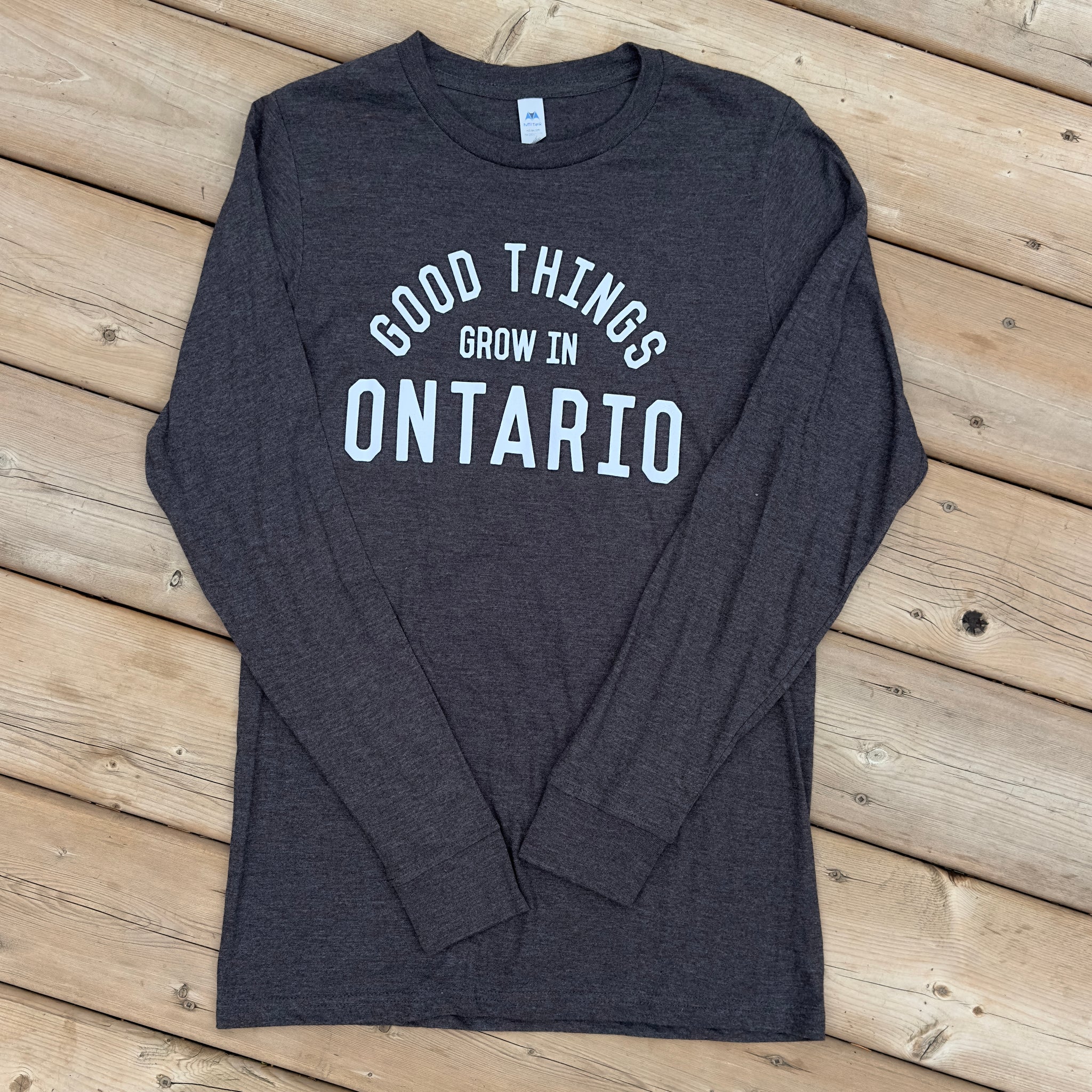 Good Things Grow in Ontario Long Sleeve - Adult - Charcoal