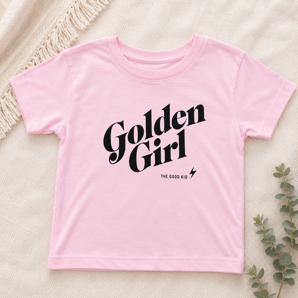 Golden Girl Pink T-Shirt | Matching Kids & Adult Tees