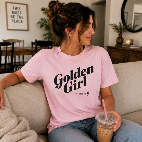 Golden Girl Pink T-Shirt | Matching Kids & Adult Tees