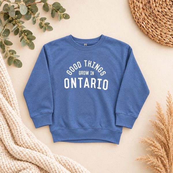Good Things Grow In Ontario Crewneck - Denim Blue