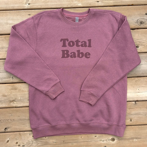 Total Babe Crewneck - Dusty Rose