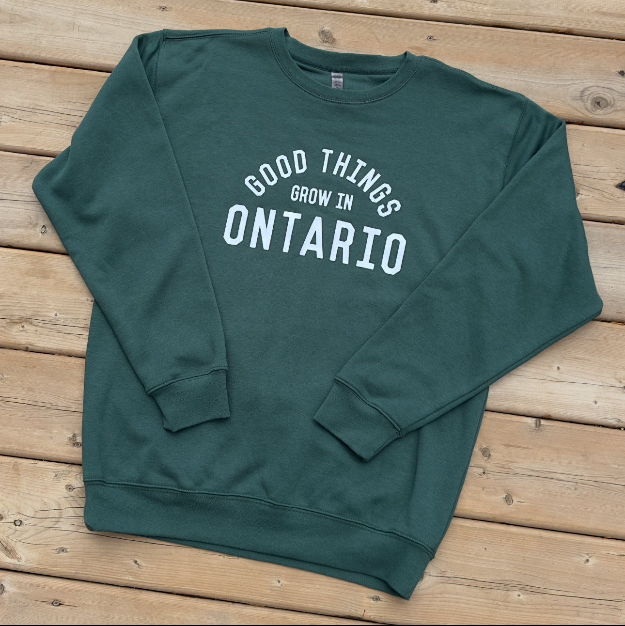 Good Things Grow In Ontario Crewneck - Forest Green