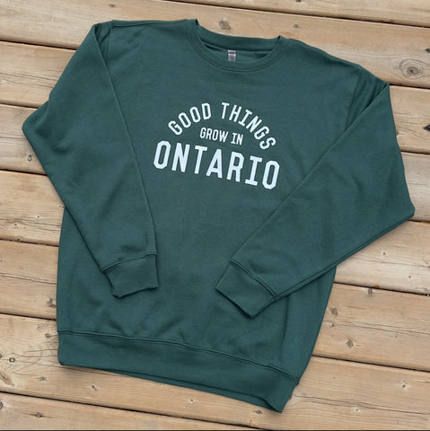 Good Things Grow In Ontario Crewneck - Forest Green